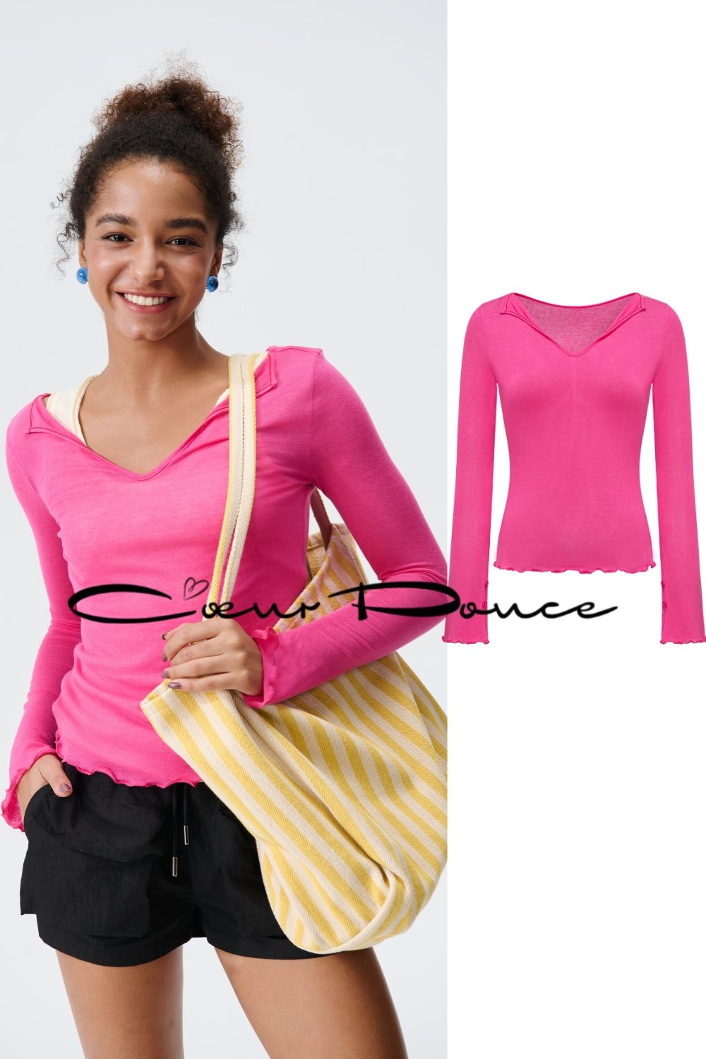 V-Neck T-Shirt That Smoothes and Suits Your Figure