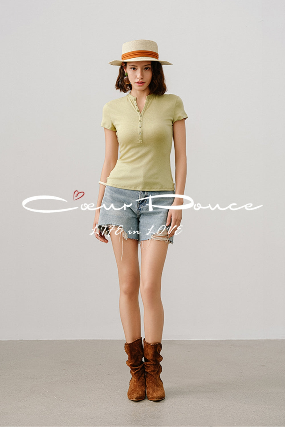 Henry Collar Short Sleeve Tee – Tencel Wool Blend, Soft & Skin-Friendly, Minimalist Elegance in Multiple Colors