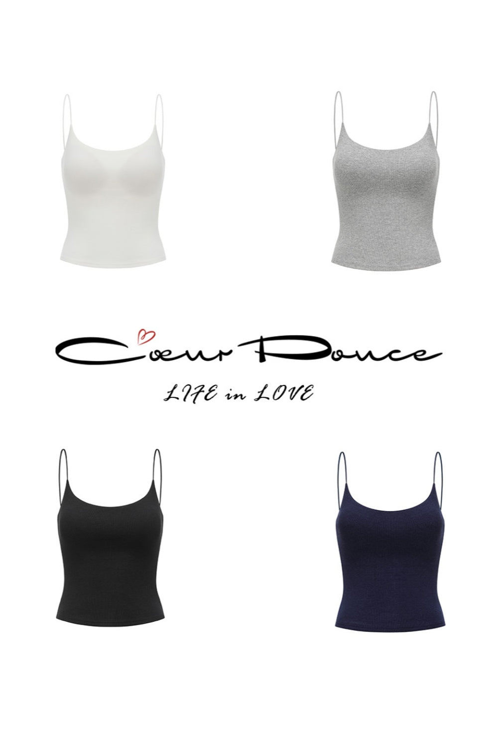 Elegante tanktop met ingebouwde bh – zachte, rekbare stof met vormgevende ondersteuning en veelzijdig ontwerp